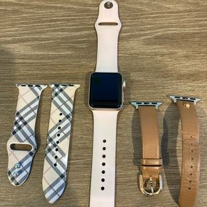 Apple Watch Series 3, 38mm Rose Gold WITH ALTERNATE BANDS! - Excellent Condition